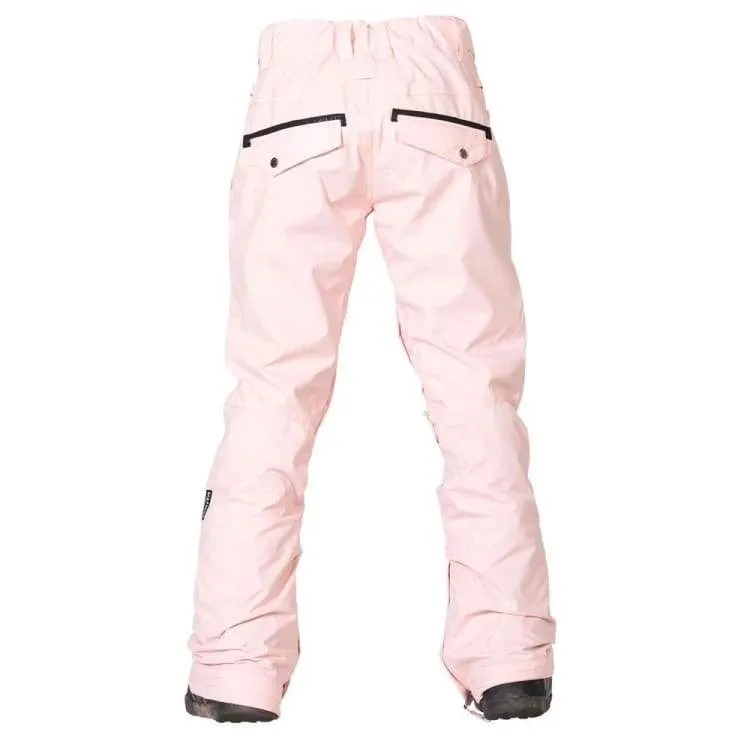 NIKITA Women White Pine Textured Snow Pants-Blush Pink