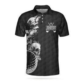 Personalized Golf Ball And Skulls Custom Polo Shirt, Custom Golf Shirt For Men Coolspod