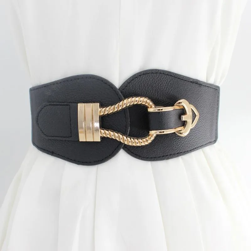 Pin buckle Leather Elastic Belt