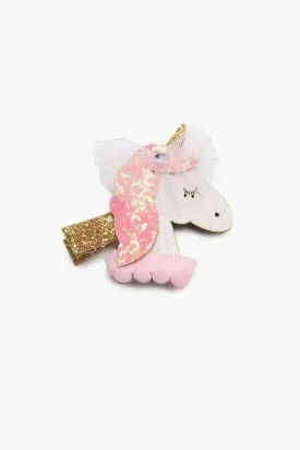 Pink Unicorn Hair Clip