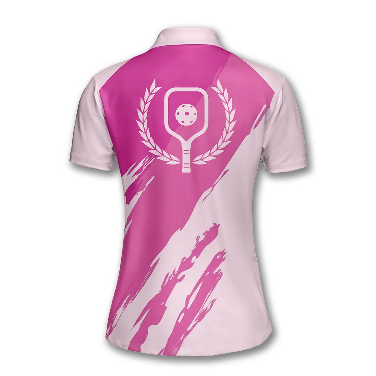 Pink Version Emblem Custom Pickleball Polo Shirts for Women