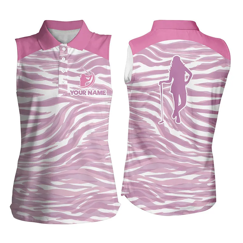 Pink Womens Golf Polo Shirts custom Pink Golf Shirt For Ladies, Gifts for Golf lovers