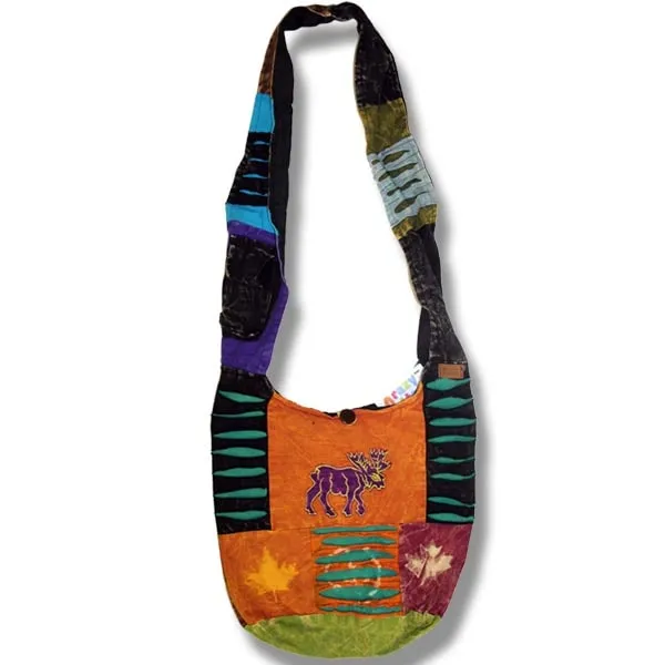 Pure Hand Craft Nepal Shoulder Bags with Two Side Print. Beautifully 100% handmade and decorated. 100% Cotton made in Nepal.