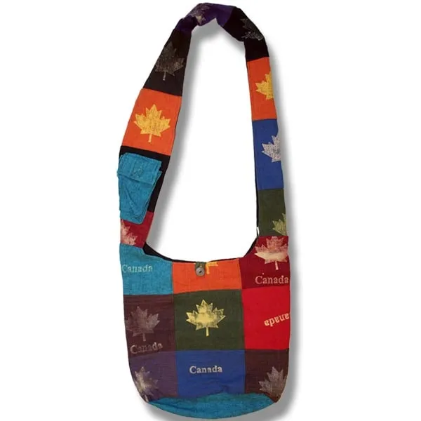 Pure Hand Craft Nepal Shoulder Bags with Two Side Print. Beautifully 100% handmade and decorated. 100% Cotton made in Nepal.