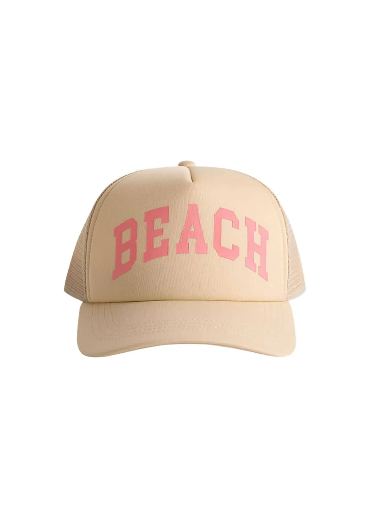 "Beach" Trucker Hat - Natural