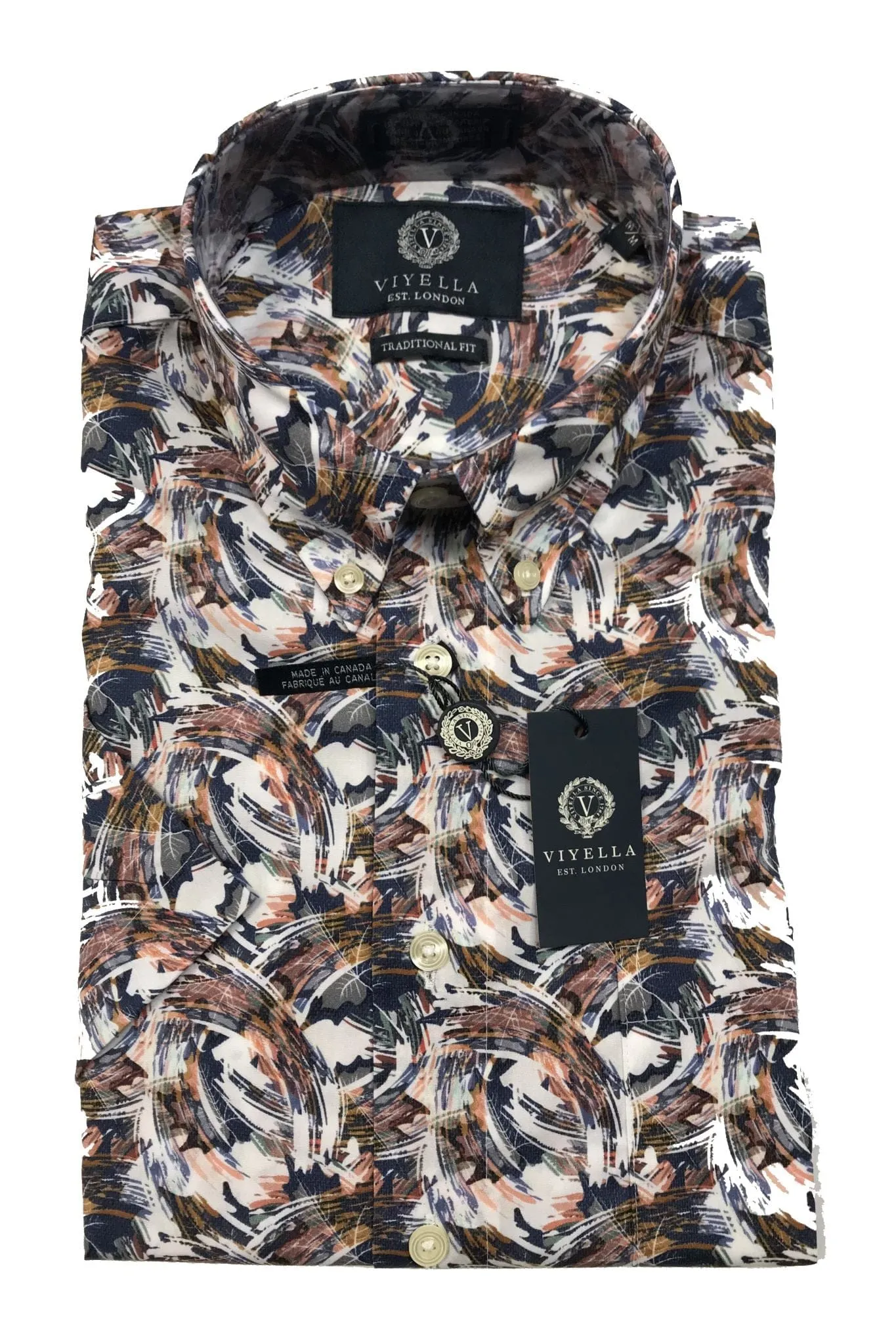 Short Sleeve Shirts - Multi Color Modern Print