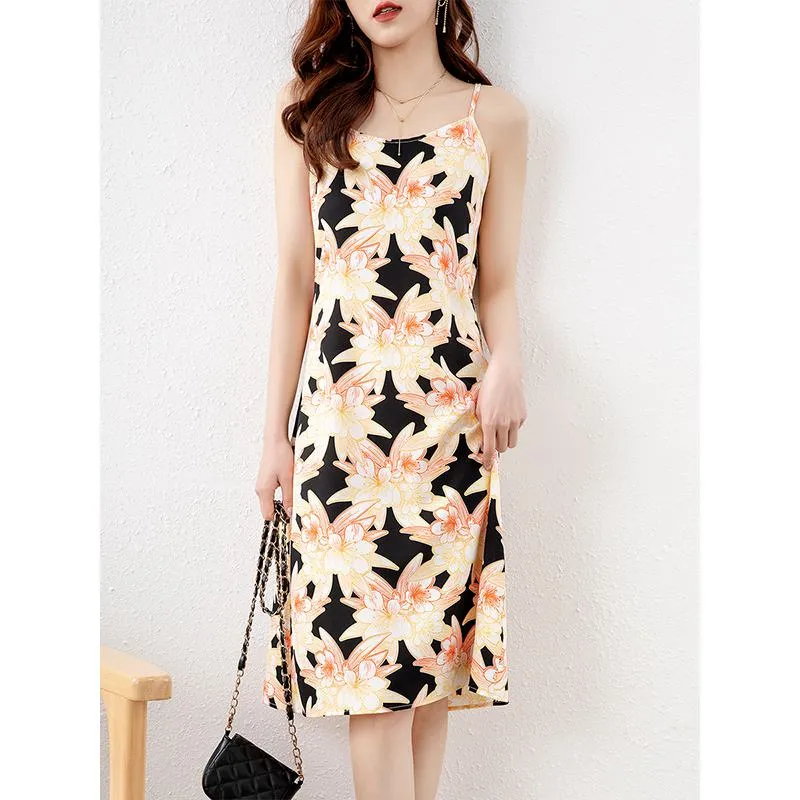 Slim-Fit Print Slimming Cami Dress