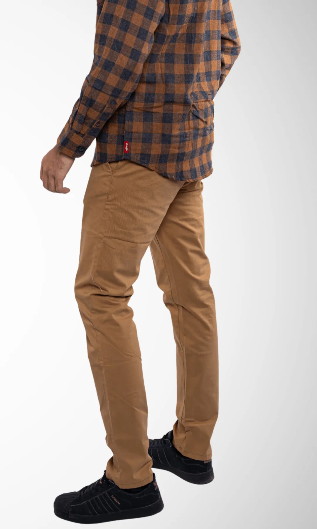 Slim-Fit Trousers Gabardine (Café)