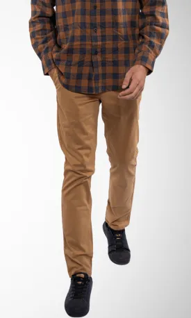 Slim-Fit Trousers Gabardine (Café)