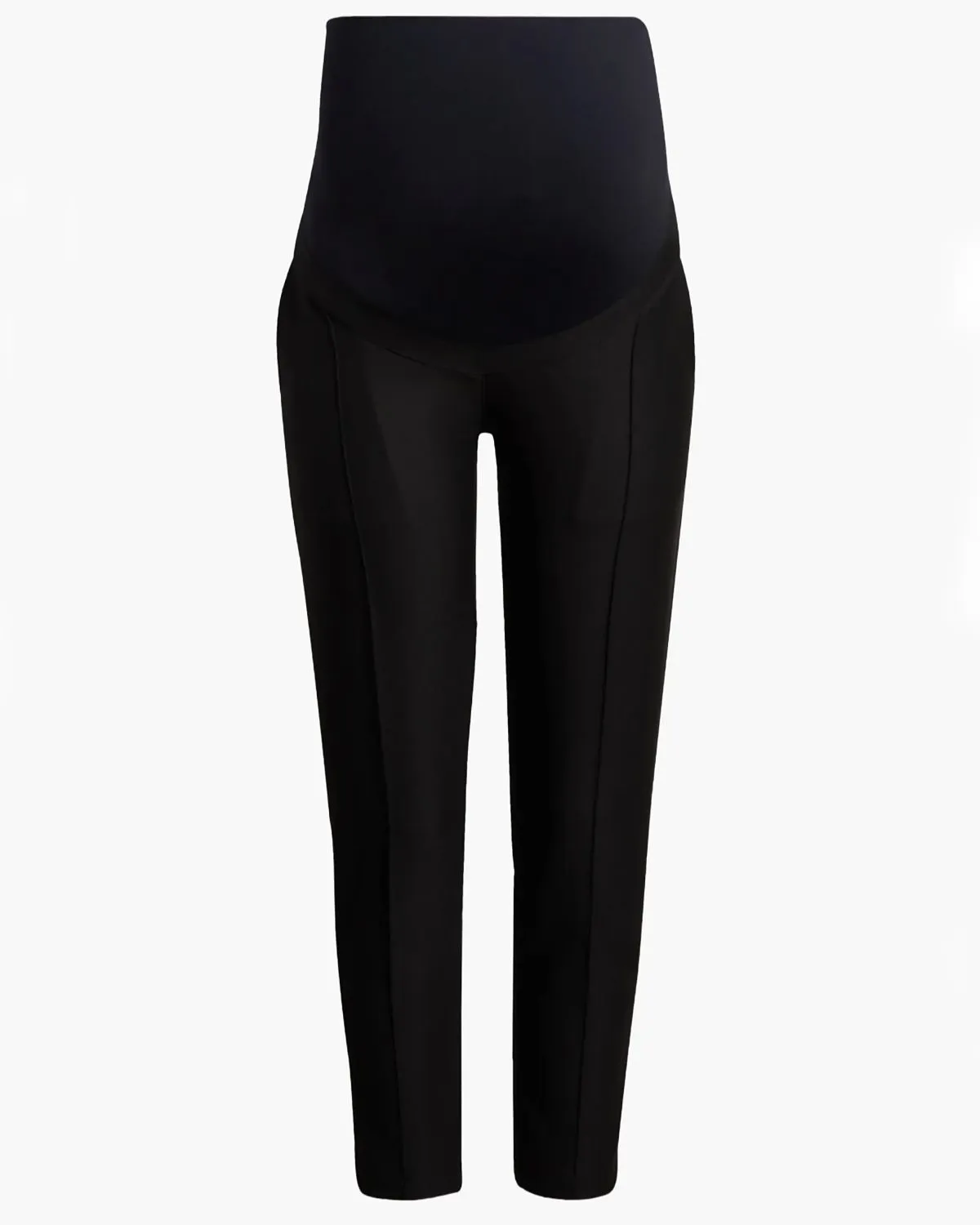 Slim Leg Maternity Work Pants in Black