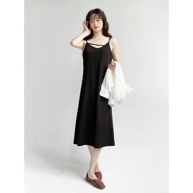 Slimming Cami Plus Black Petite Dress