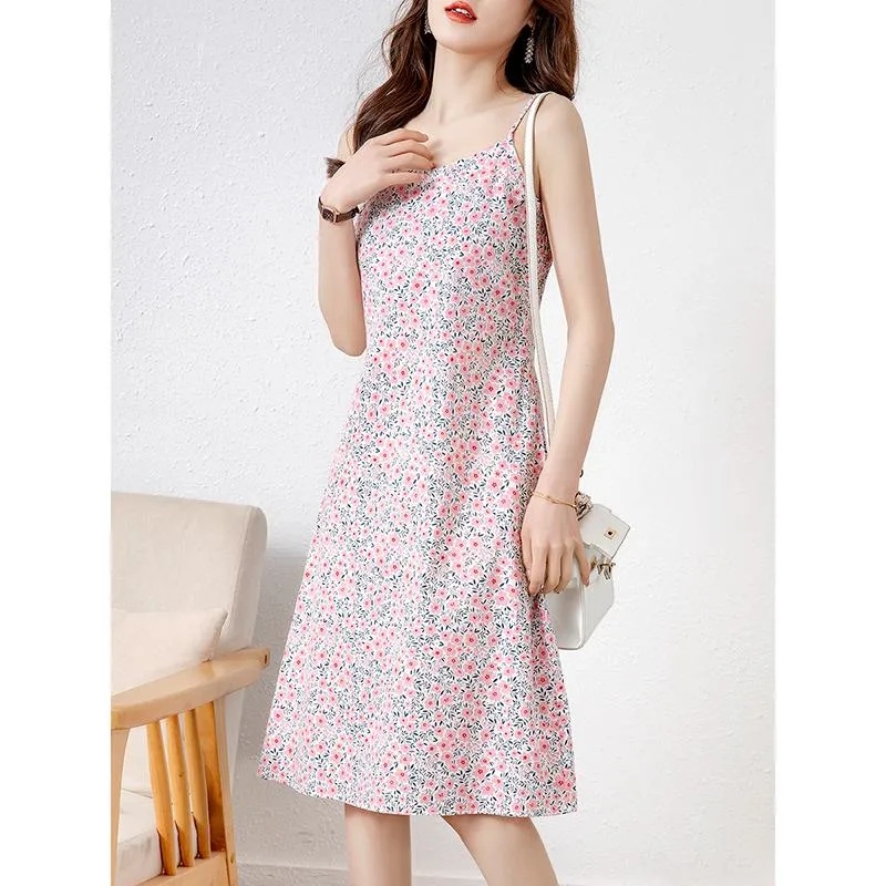 Slimming Floral Print Strapless Versatile Dress