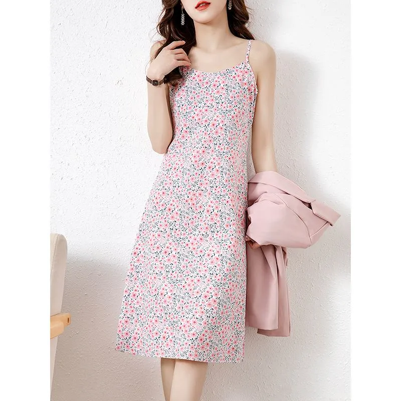 Slimming Floral Print Strapless Versatile Dress