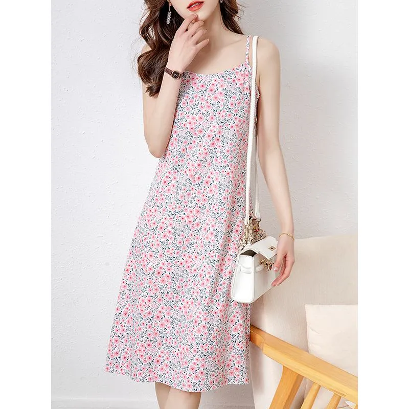 Slimming Floral Print Strapless Versatile Dress