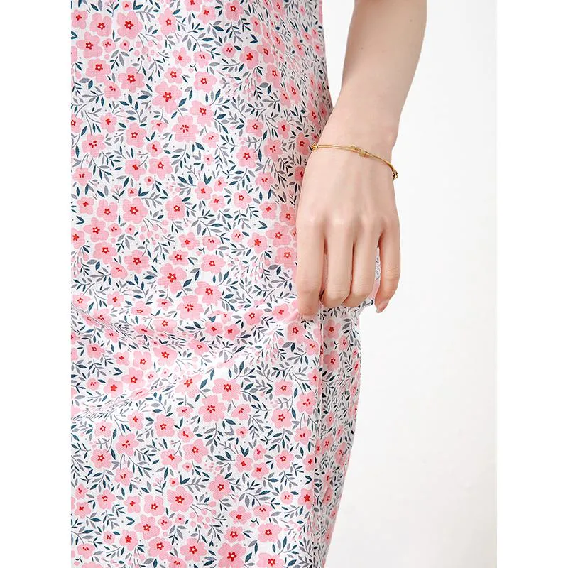 Slimming Floral Print Strapless Versatile Dress