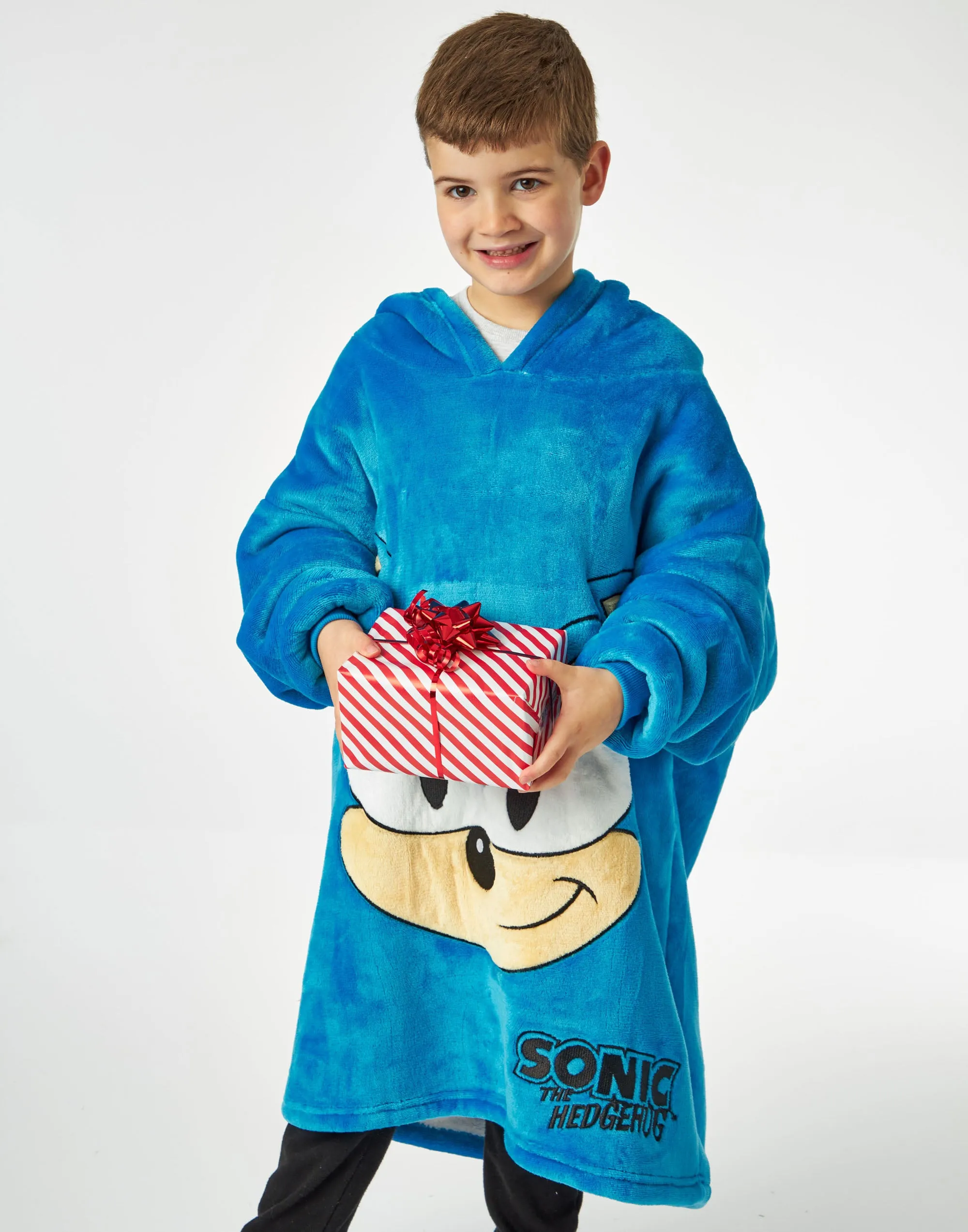 Sonic Boys Blue Fleece Hooded Blanket Hoodie