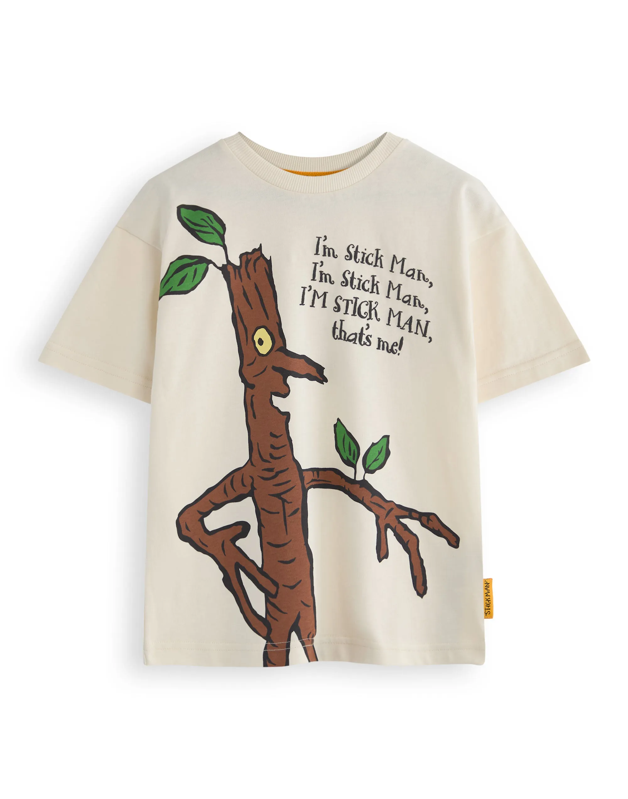 Stickman I'm A Stickman Unisex Kids Beige Short Sleeved T-Shirt