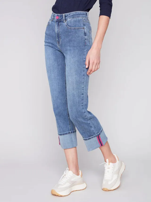 STRAIGHT LEG CUFF JEAN