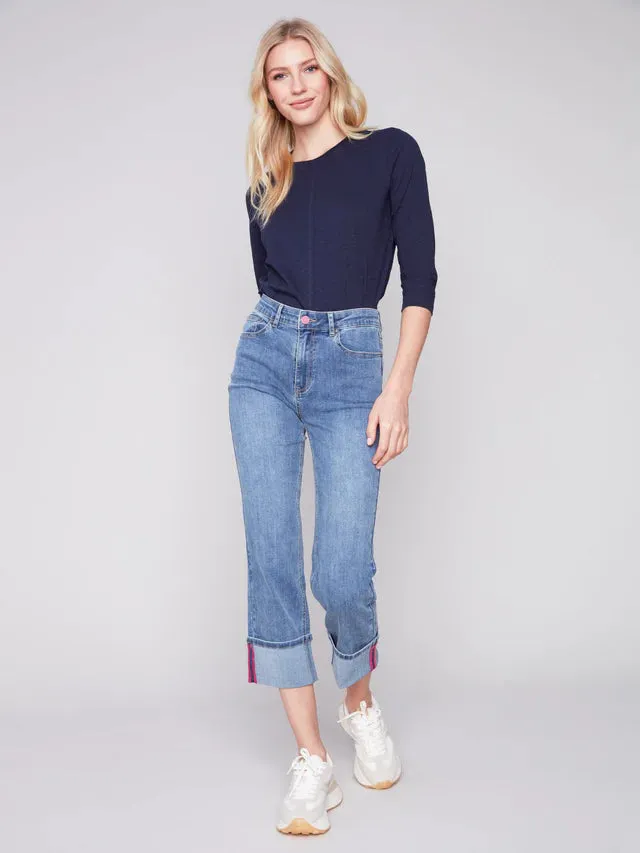 STRAIGHT LEG CUFF JEAN