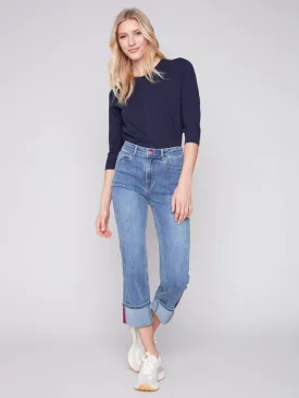 STRAIGHT LEG CUFF JEAN