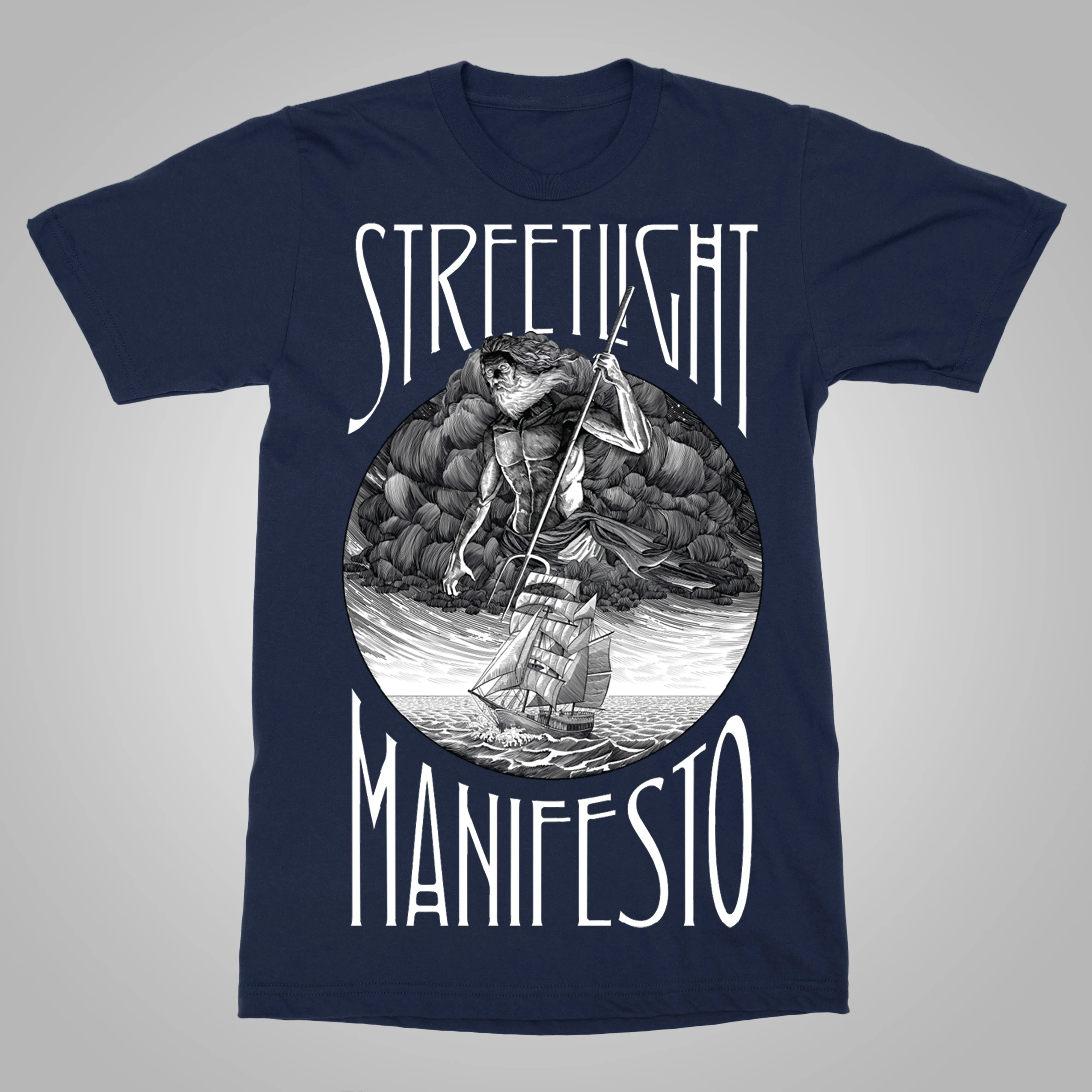 Streetlight Manifesto "Poseidon" T-Shirt (Navy)