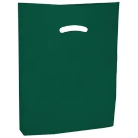 Super Gloss Die Cut Handle Bags - 12 x 15 - (Dark Green)