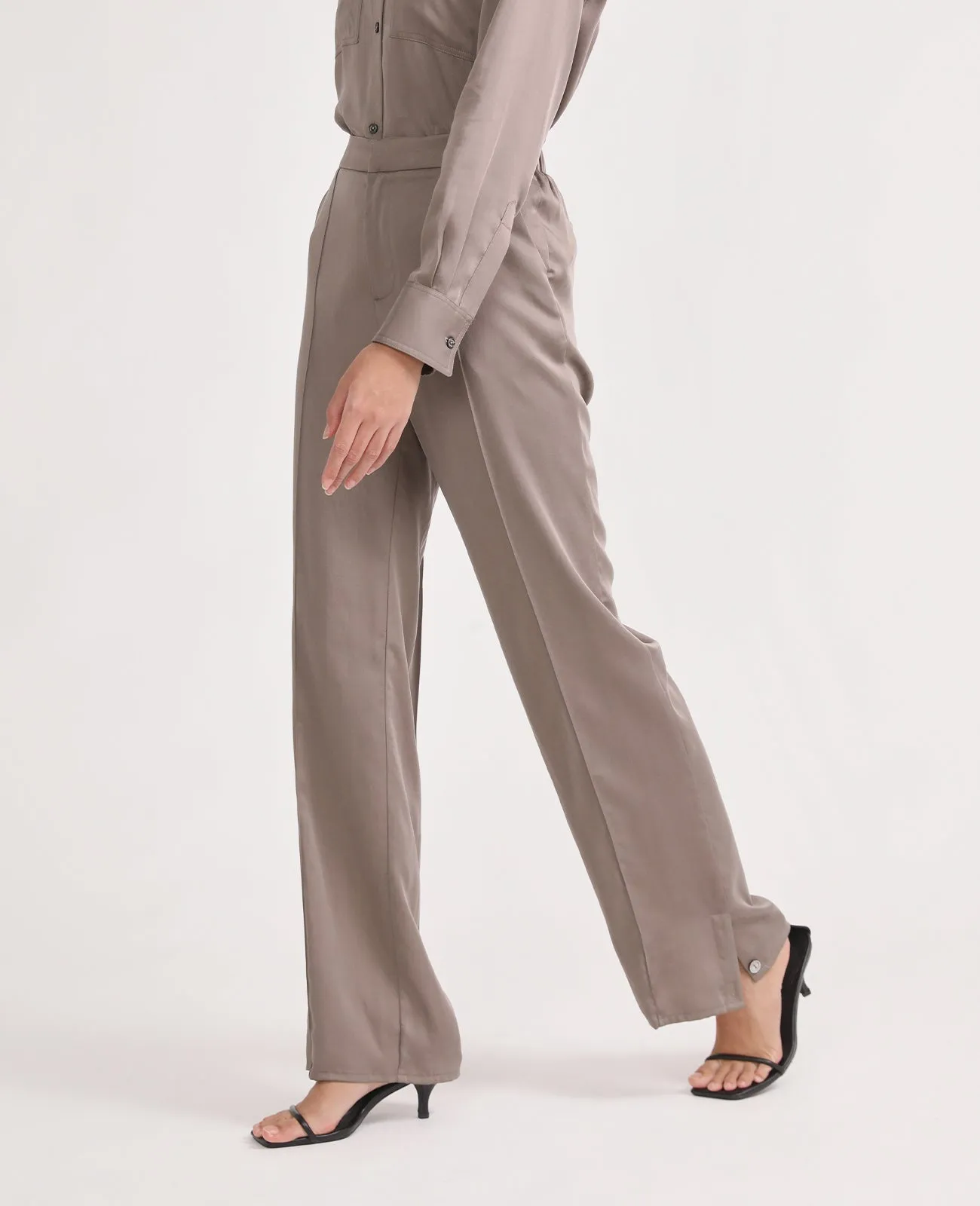 Tencel Side Slit Pant