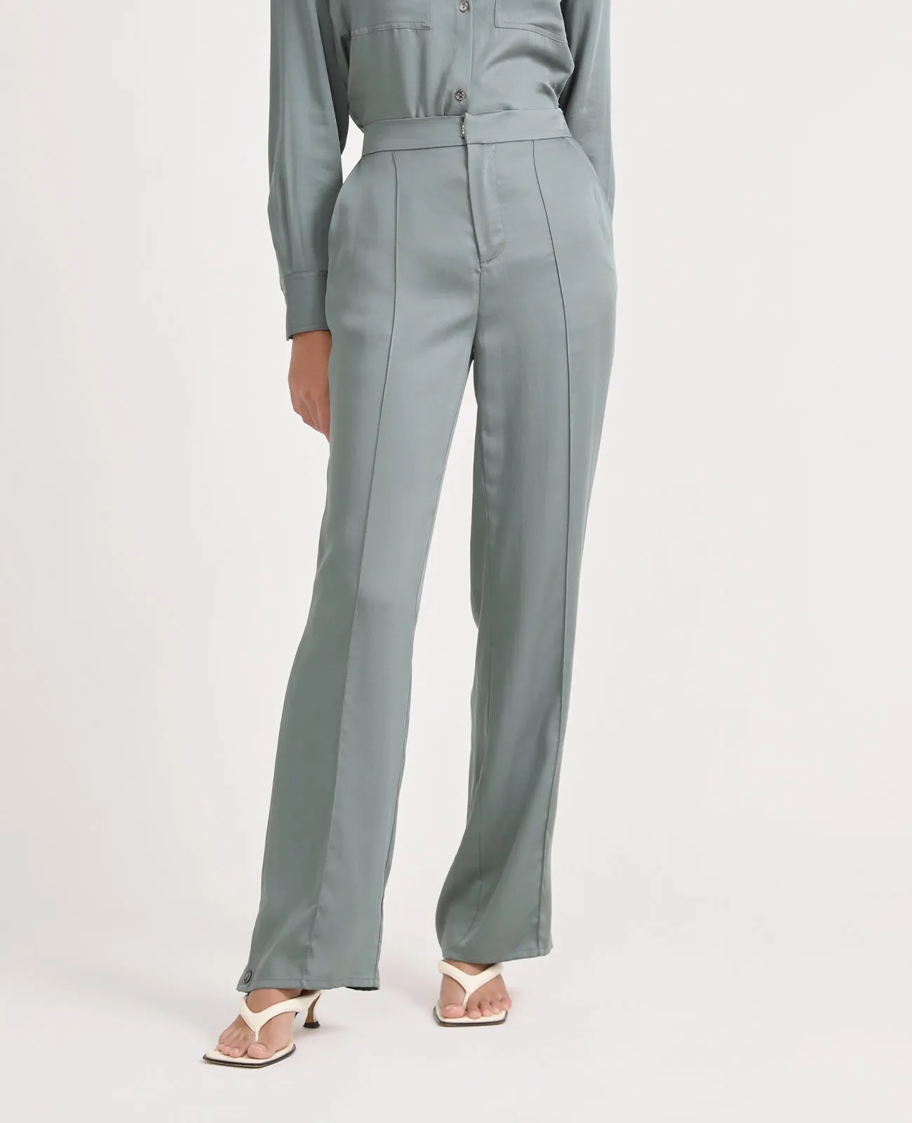 Tencel Side Slit Pant