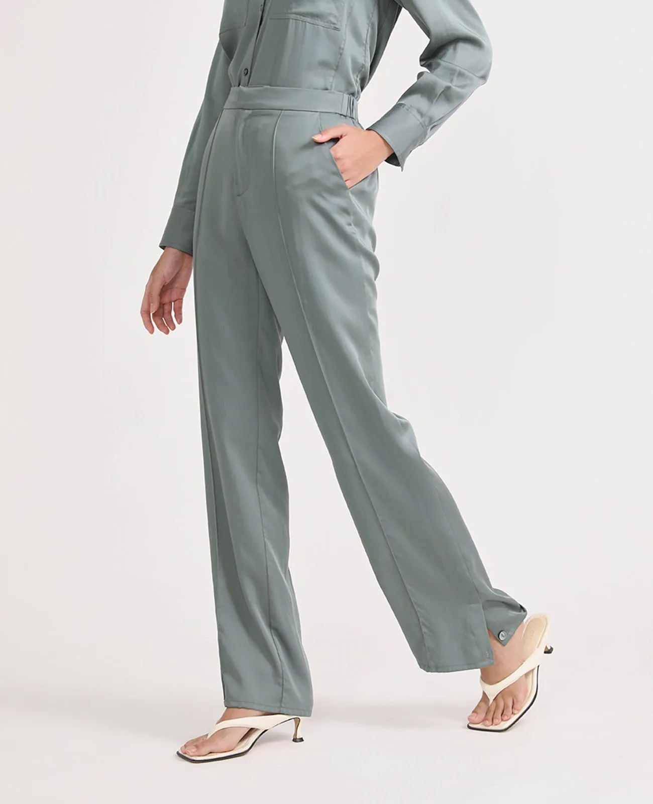 Tencel Side Slit Pant