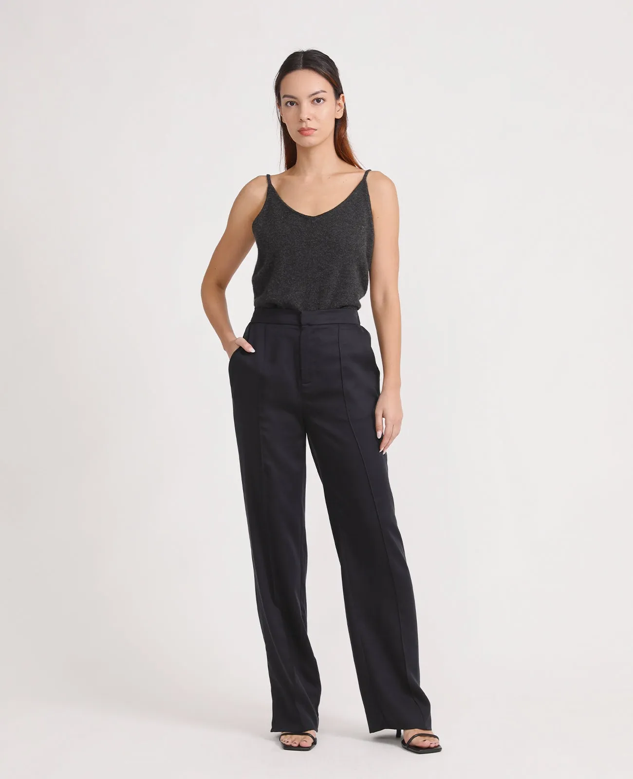 Tencel Side Slit Pant