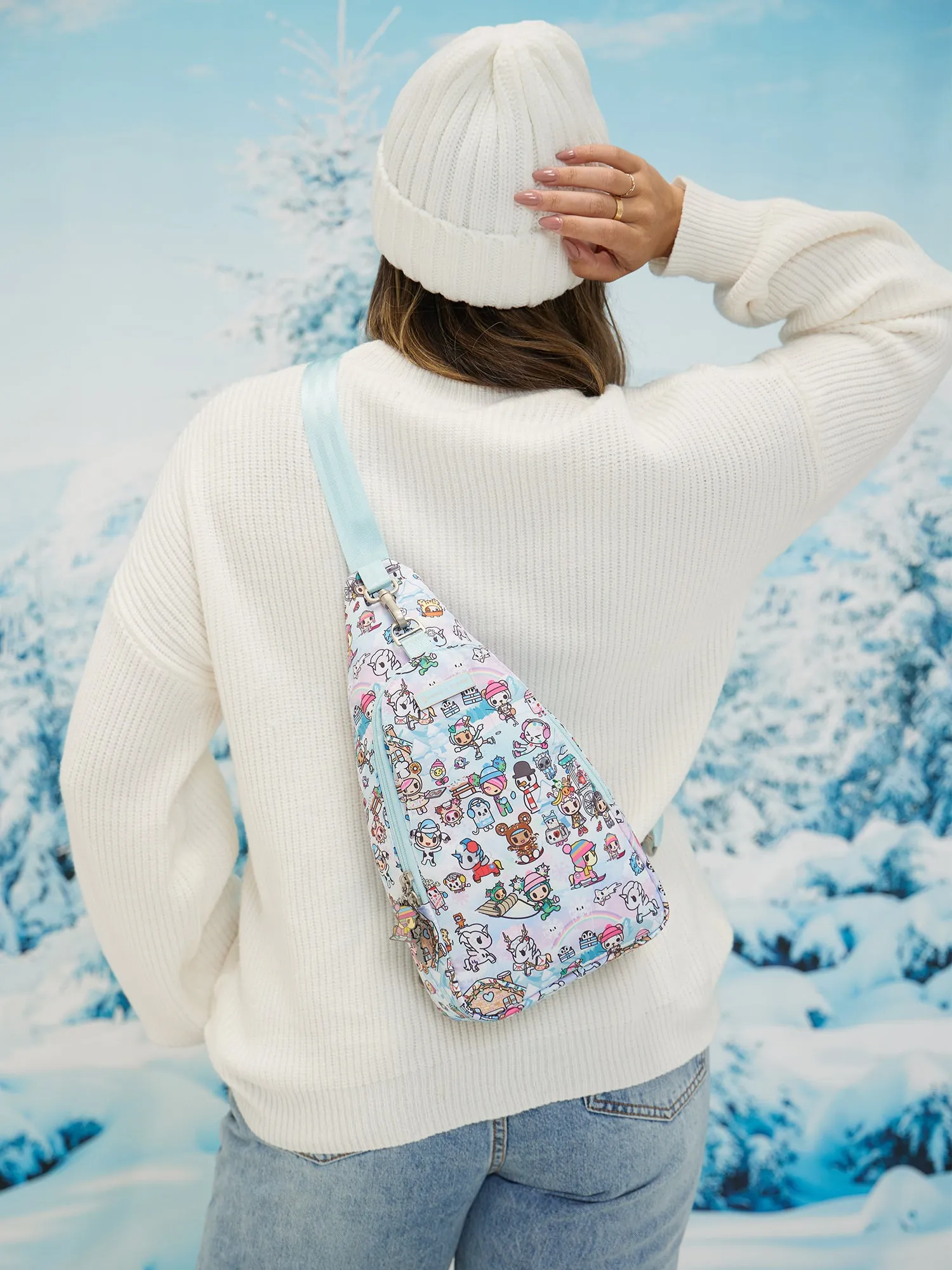 tokidoki Snow Day Crossbody Sling Diaper Bag — Ice Blue