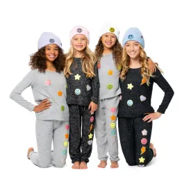 Tween Hats | Beanie with Rhinestone Smiley Face | Malibu Sugar