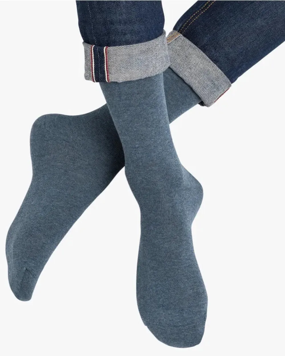 Velvet Cotton Socks Denim