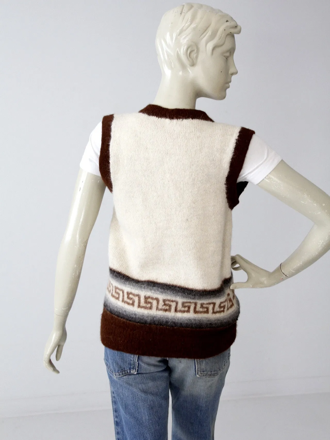 vintage 70s alpaca sweater vest