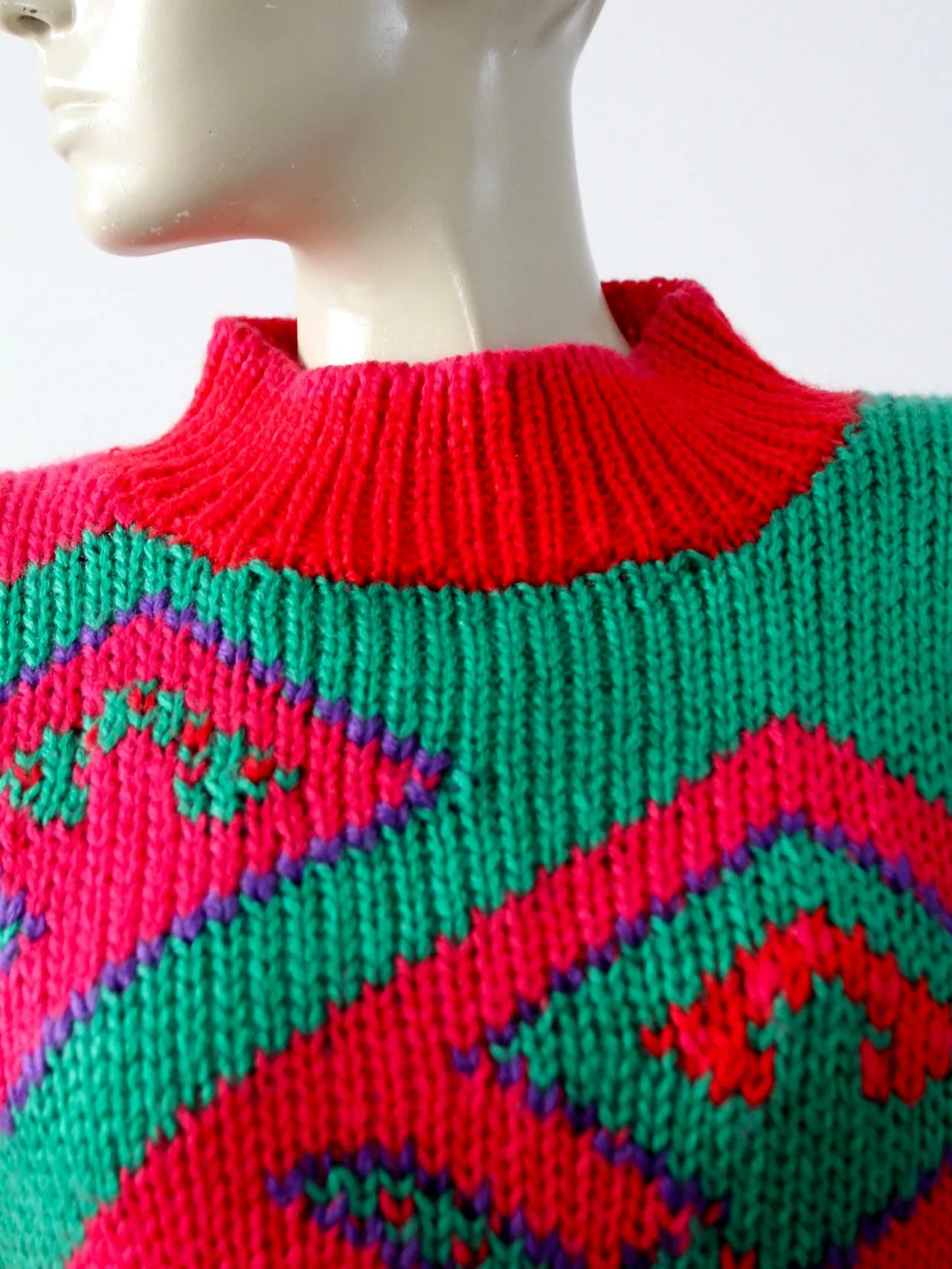 vintage 80s geometric sweater