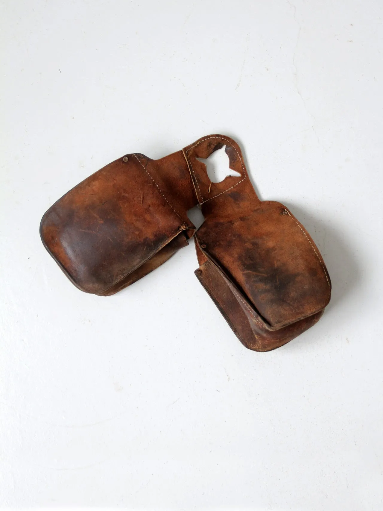 vintage leather horse saddle bags