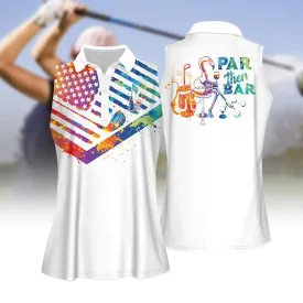 Watercolor Par Then Bar Flamingo V2 Women Golf Apparel