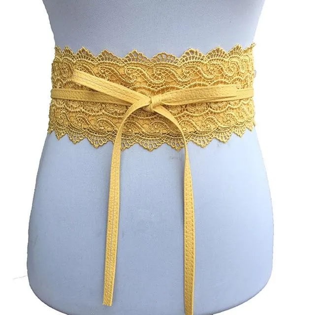 Wide Corset Lace Belt