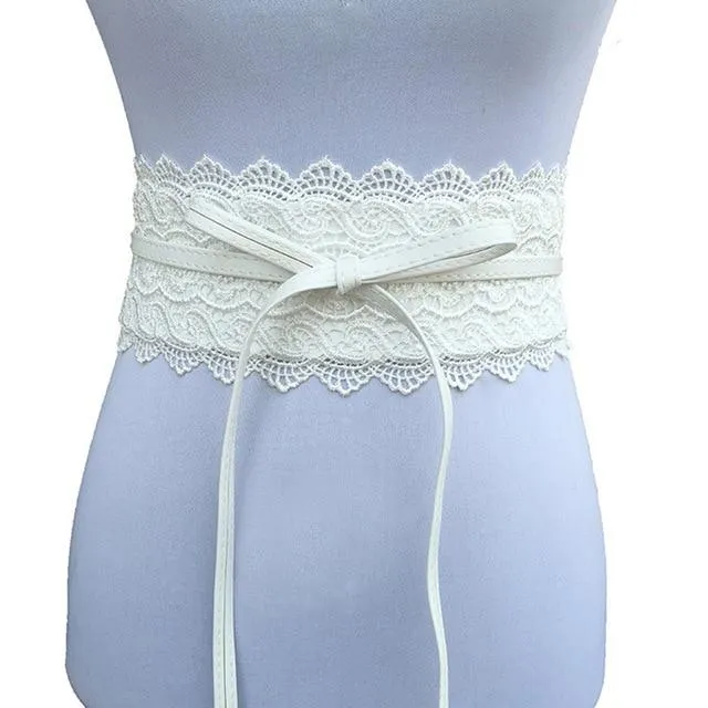 Wide Corset Lace Belt