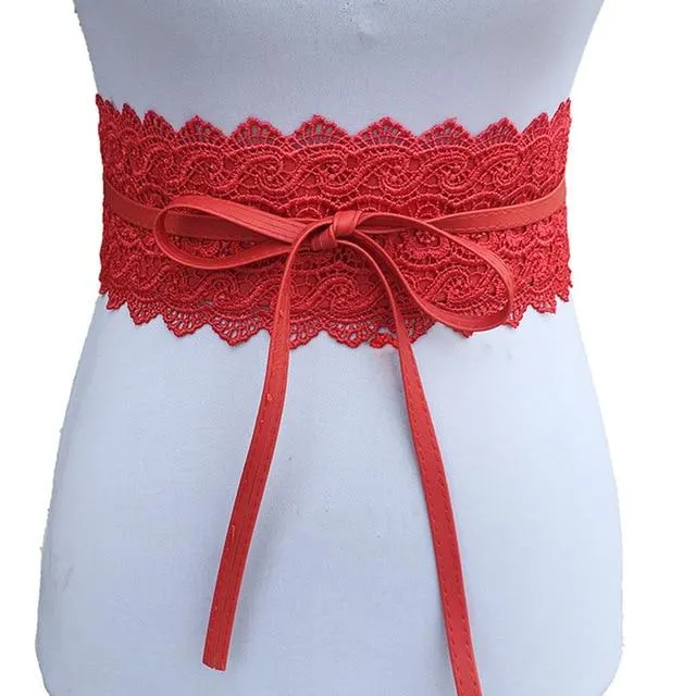 Wide Corset Lace Belt