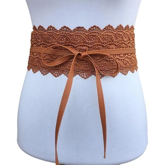 Wide Corset Lace Belt