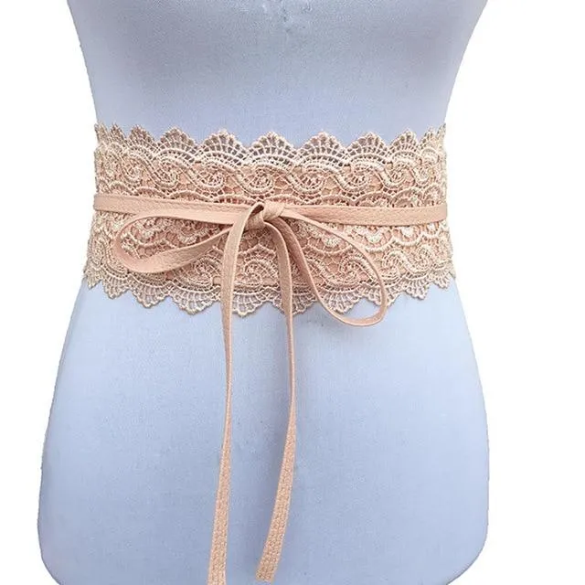 Wide Corset Lace Belt