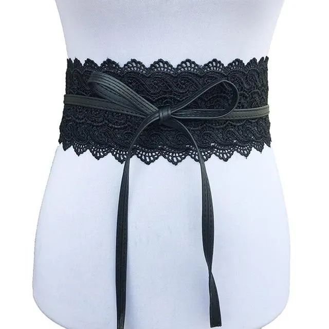 Wide Corset Lace Belt