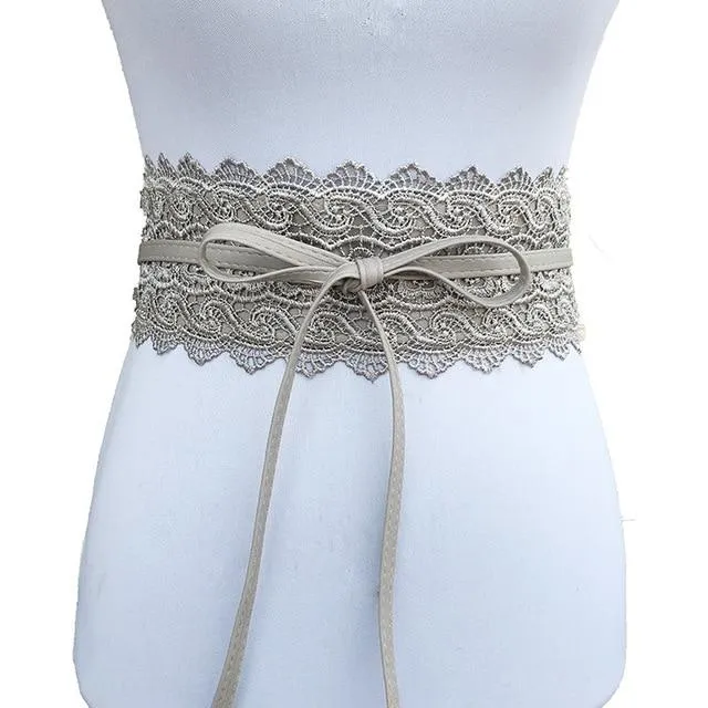 Wide Corset Lace Belt