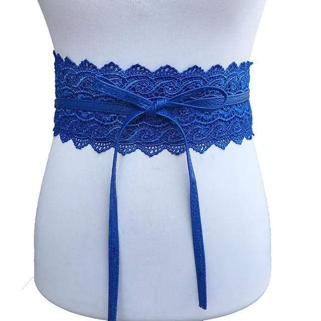 Wide Corset Lace Belt