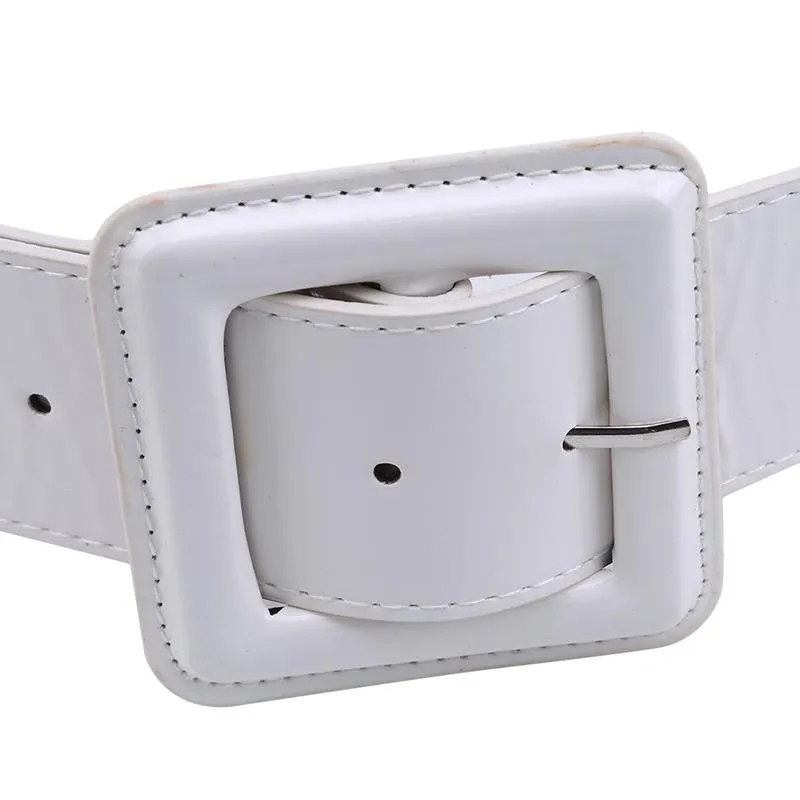 Women Fashion Leather Belts Pin Buckle Luxury Punk Wide Belt Waistband