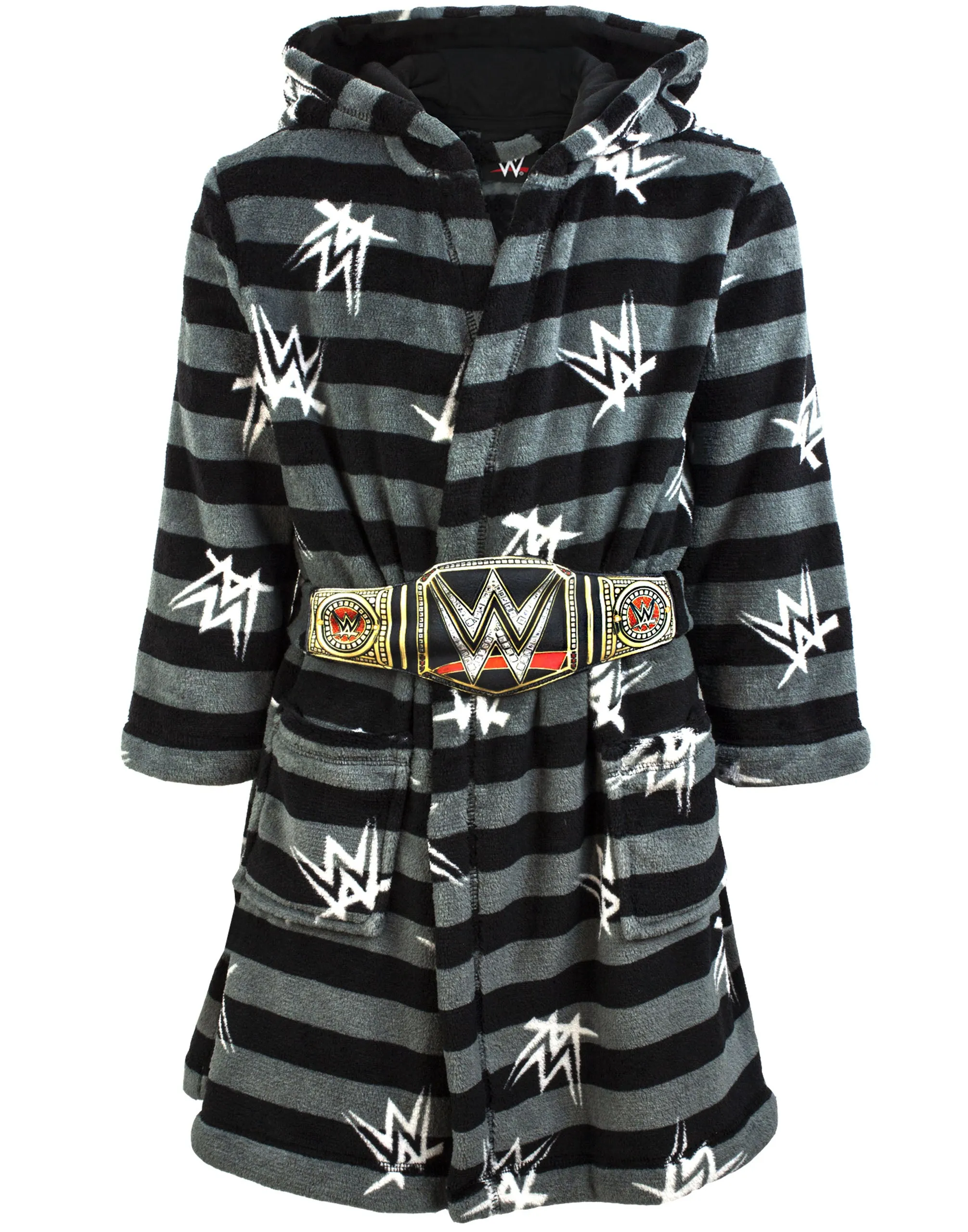 WWE Championship Belt Boys Grey Bathrobe